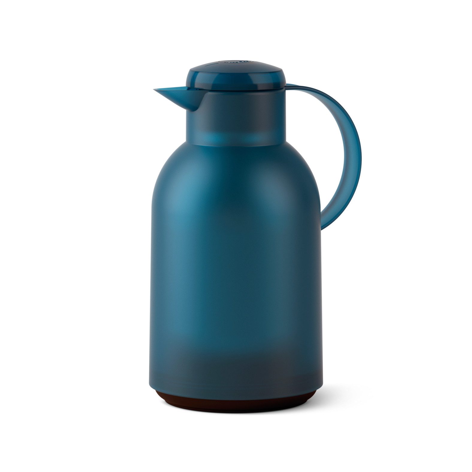 Emsa Isolierkanne Samba, 1,5 l, XXL-Modell, zeitloses Design, einfacher Knopfdruck, 24h kalt, 12h warm