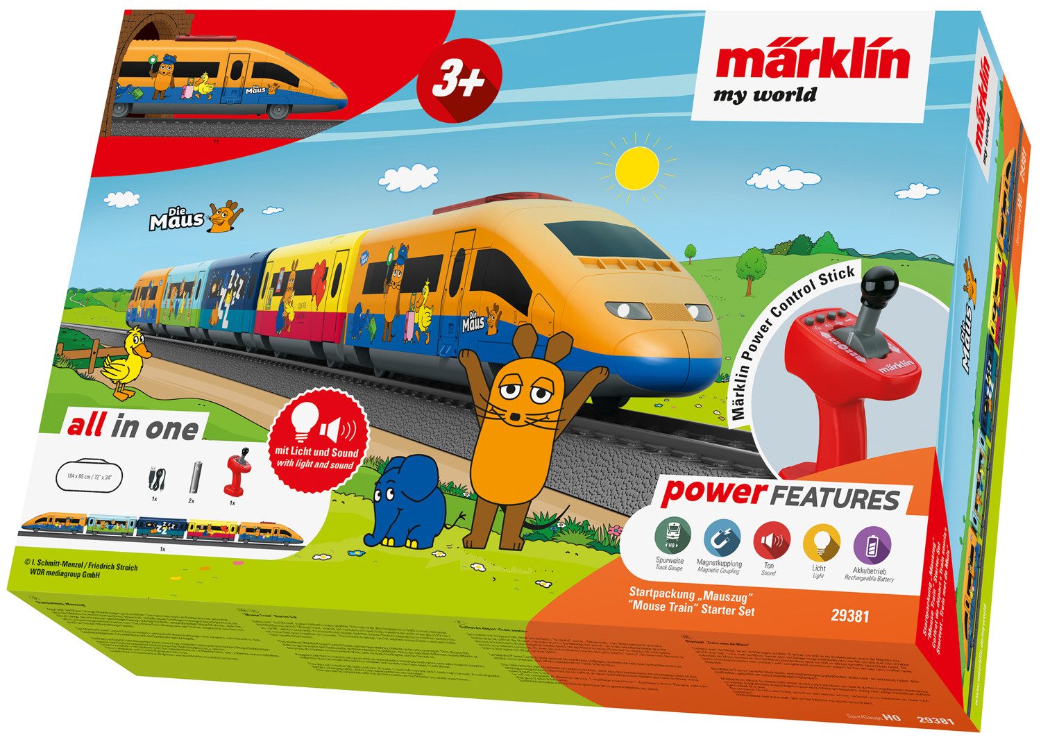 Märklin Modelleisenbahn-Set Märklin my world, Startpackung Maus/Elefant - 29381, Spur H0, mit Licht & Sound