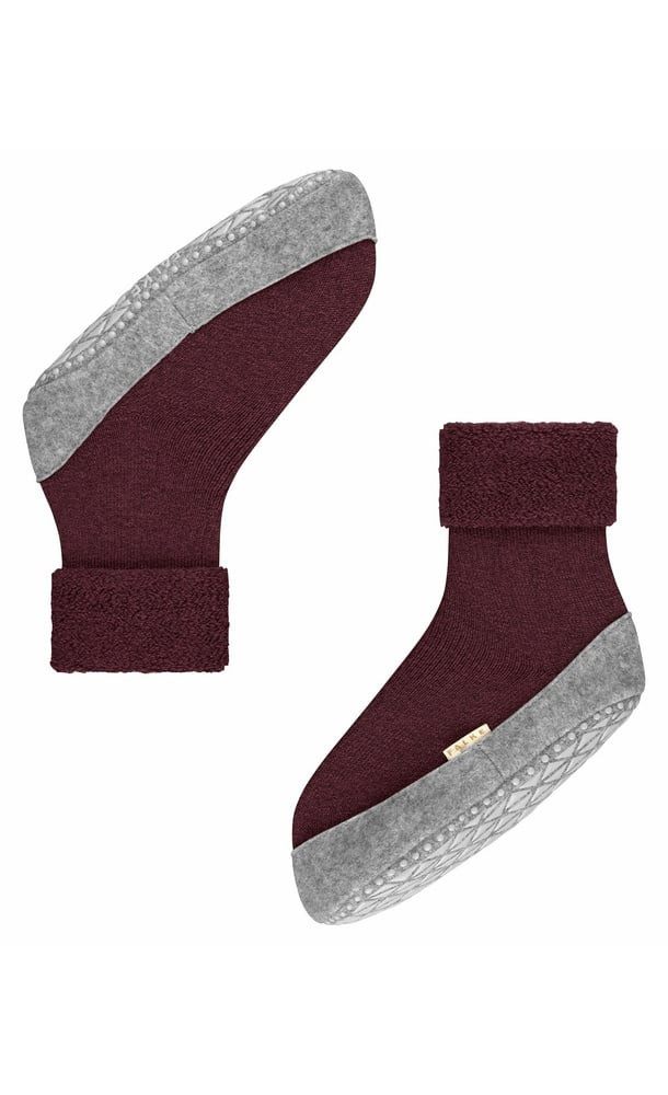 FALKE Cosyshoe (weiche Merinowolle) weinrot Damen Hausschuh