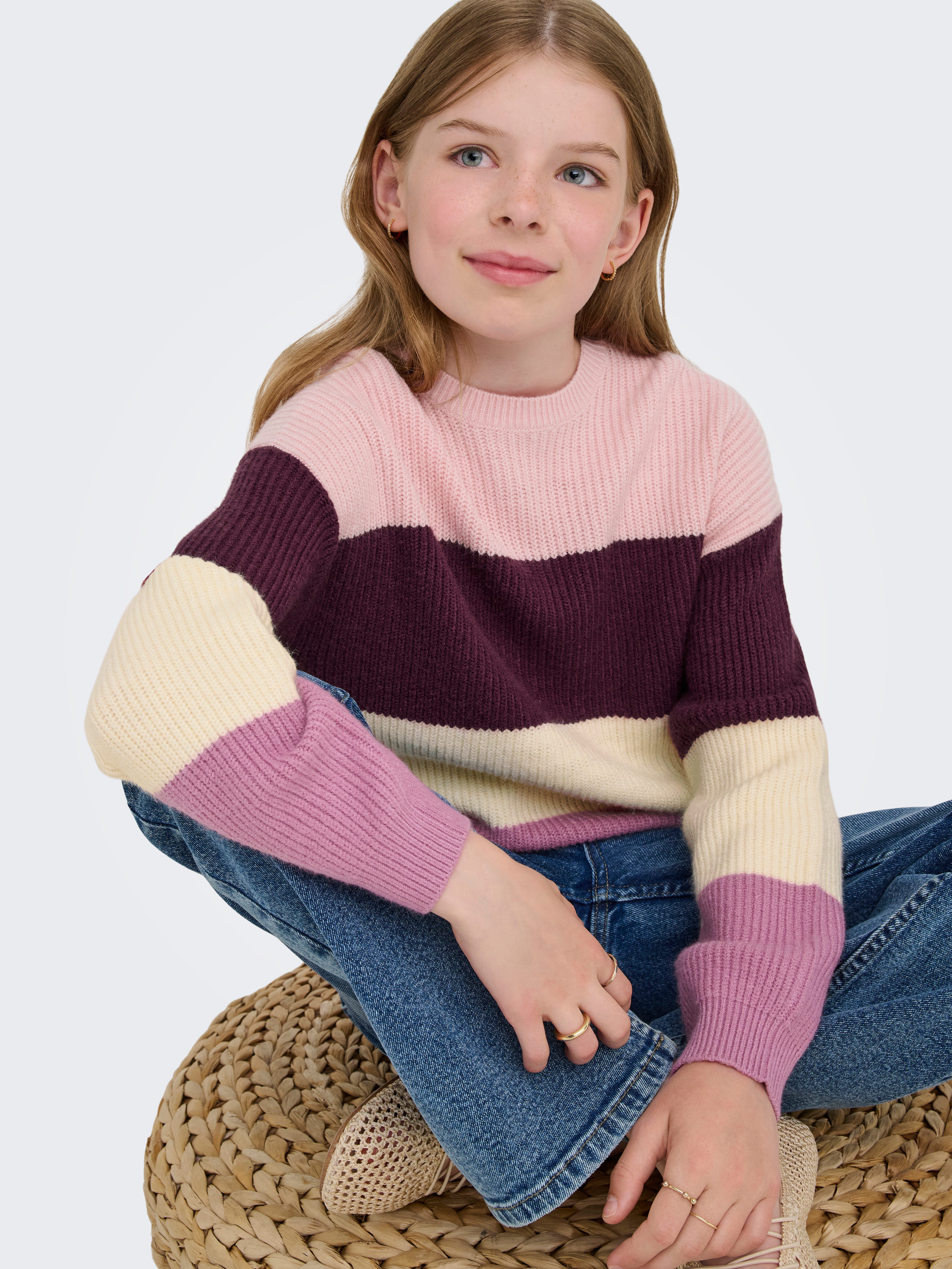 KIDS ONLY Strickpullover KOGSANDY L/S STRIPE PULLOVER KNT NOOS