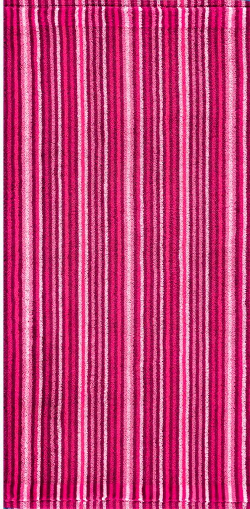 Handtücher Combi feinen mit 100% pink (1-St), Streifen, Egeria Stripes, Walkfrottee Baumwolle