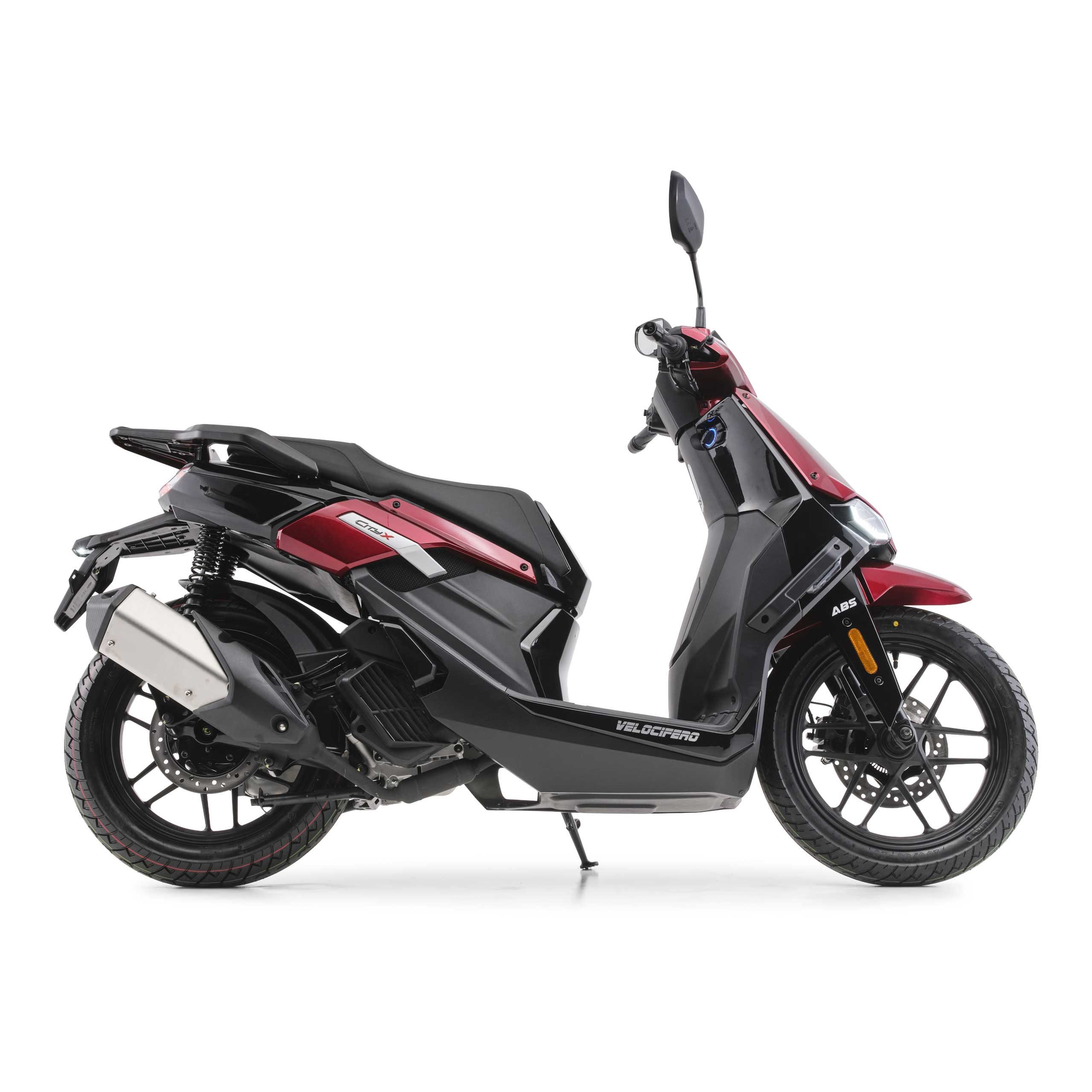 Velocifero Motorroller CITY X, 125 ccm, 99 km/h, Euro 5+, LED Beleuchtung, 16 Zoll Räder, 5 Zoll TFT Tacho, Keyless Go
