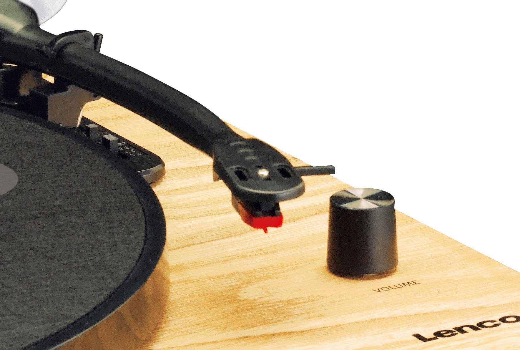 (Riemenantrieb) int. Plattenspieler Lenco LS-50WD Lautsprechern mit Plattenspieler Holz