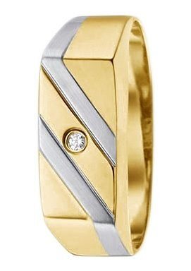 Firetti Goldring Schmuck Geschenk Gold 333 Herrenring Goldring Siegelring, mit Brillant