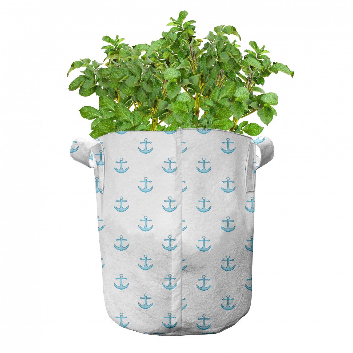 Anker Pflanzen, für Blau Vivid Pflanzkübel mit Abakuhaus hochleistungsfähig Griffen Stofftöpfe Muster