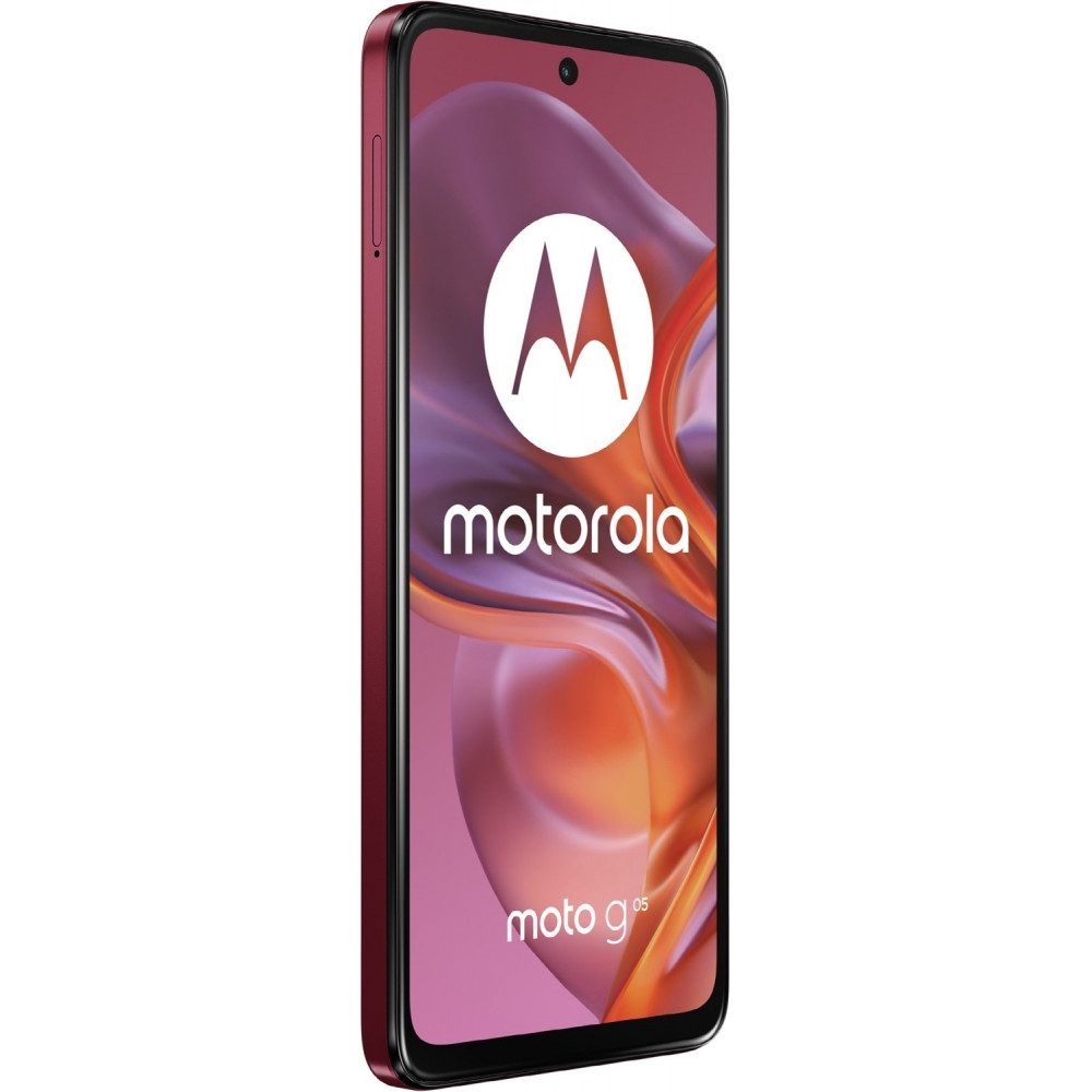 Motorola XT2523-3 Moto G05 64 GB / 4 GB - Smartphone - plum red Smartphone (Hochwertige Kamera)