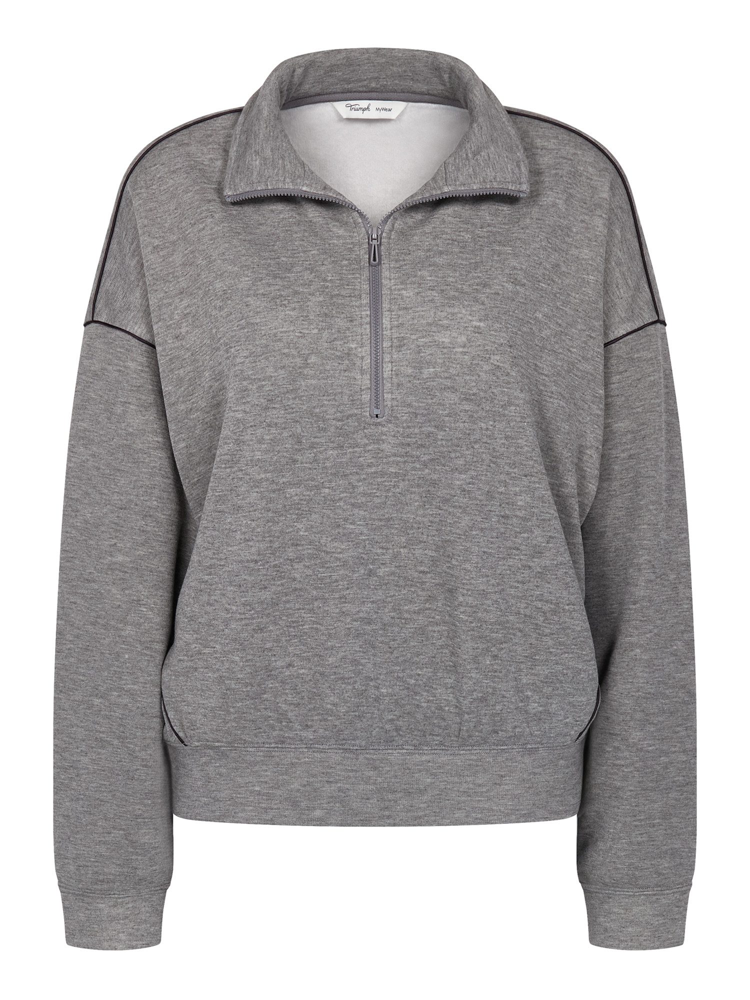 Triumph Sweatshirt MyWear Lounge Sweater weiches Innenmaterial - Stehkragen - Reißverschluss