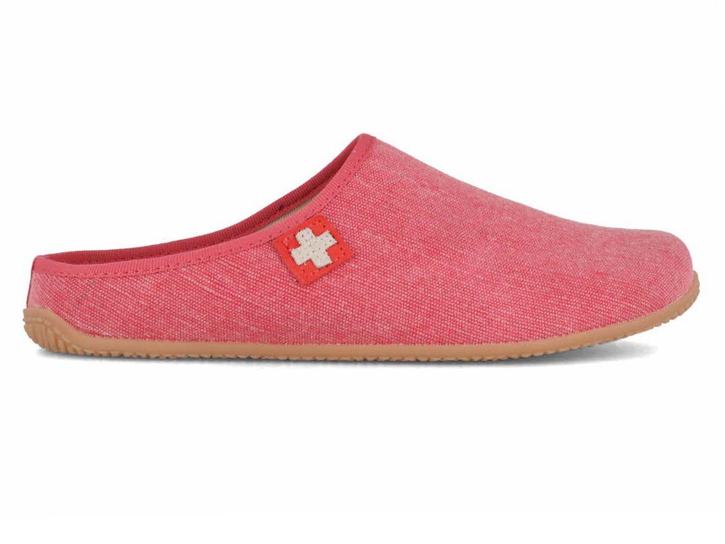 Living Kitzbühel Baumwollpantoffel Gipfelkreuz, flamingo, rosa, leicht, sommer, damen Hausschuh federleichte, luftige Konzeption