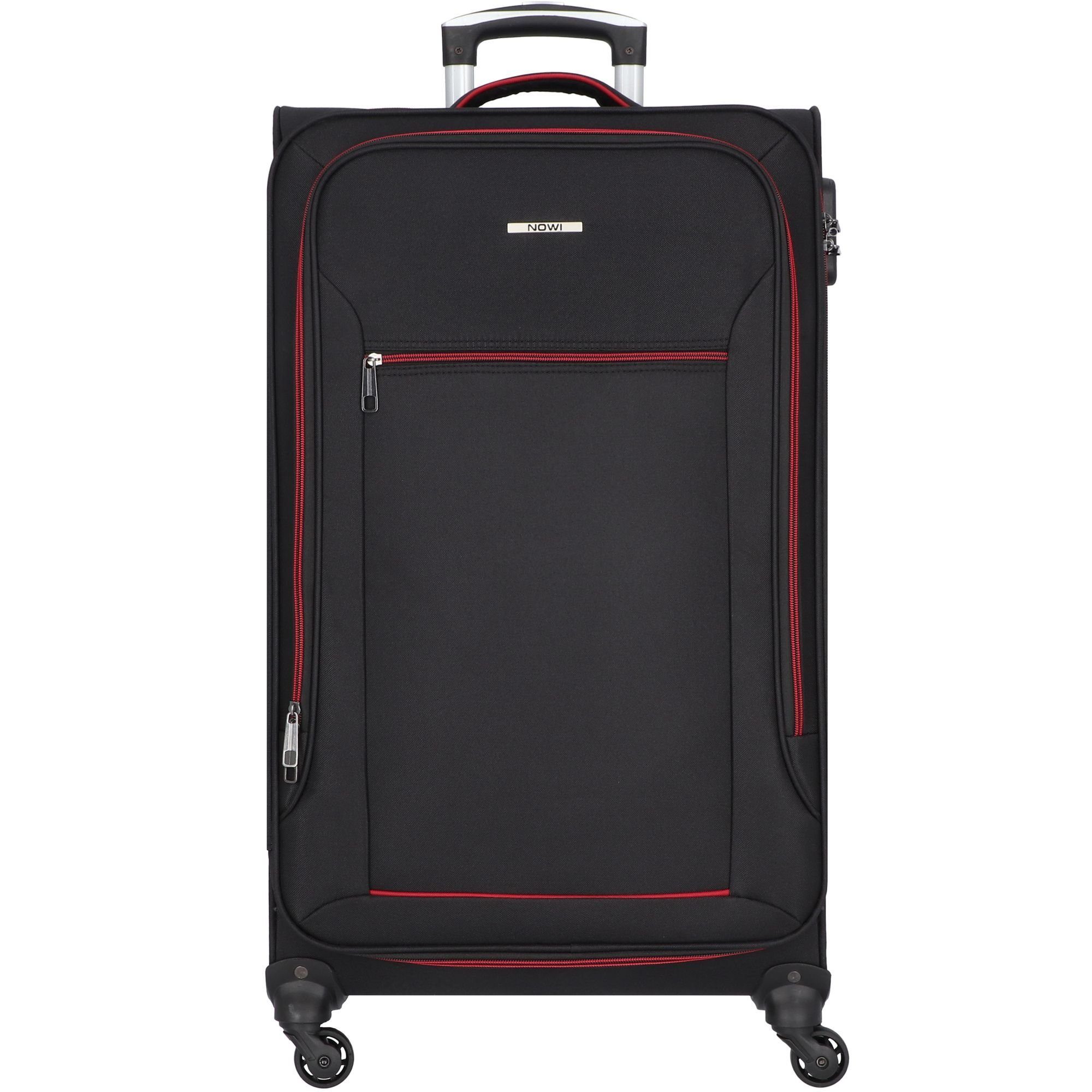 NOWI Weichgepäck-Trolley Sevilla, 4 Rollen, Polyester sz-rot