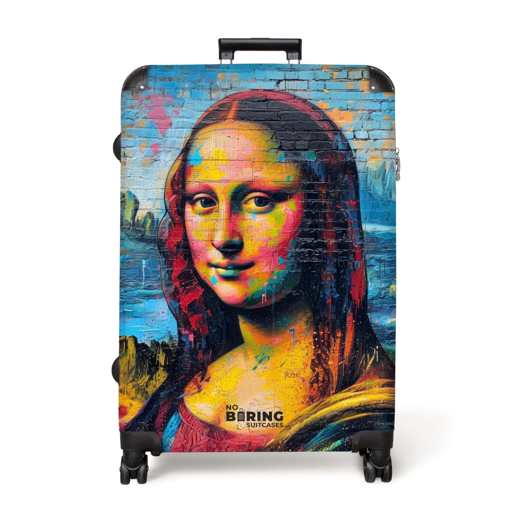 NoBoringSuitcases.com© Hartschalen-Trolley Bunte Mona Lisa im günstig online kaufen