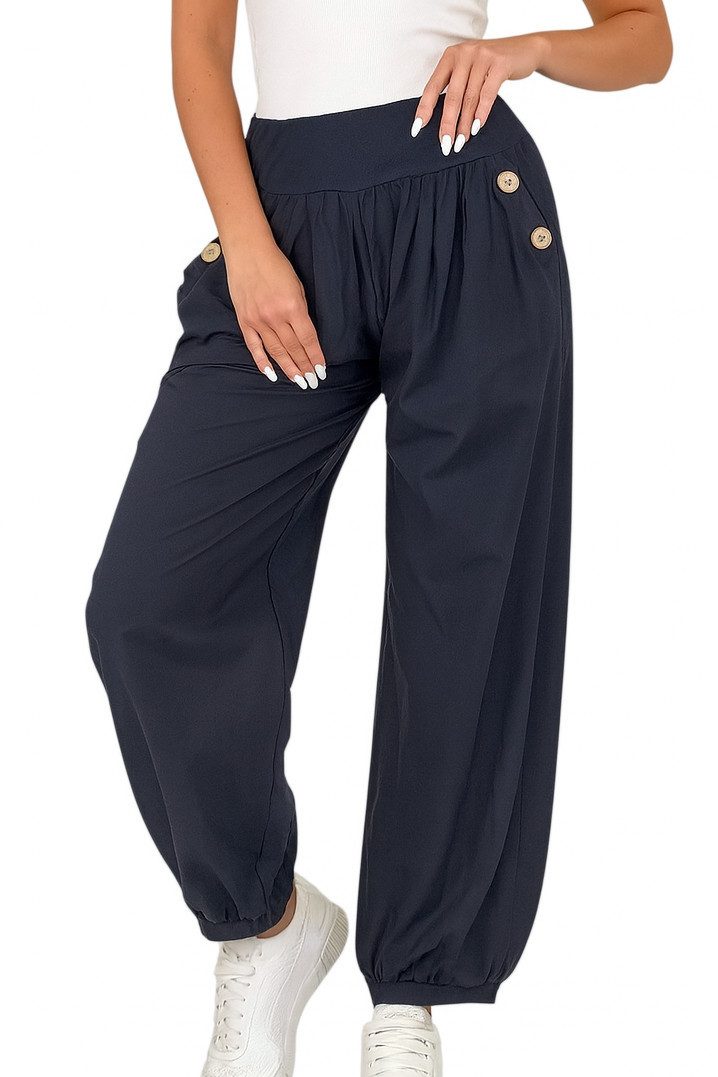 Mississhop Haremshose Damen Baumwolle Aladinhose Unifarbe Hose Sommerhose M günstig online kaufen