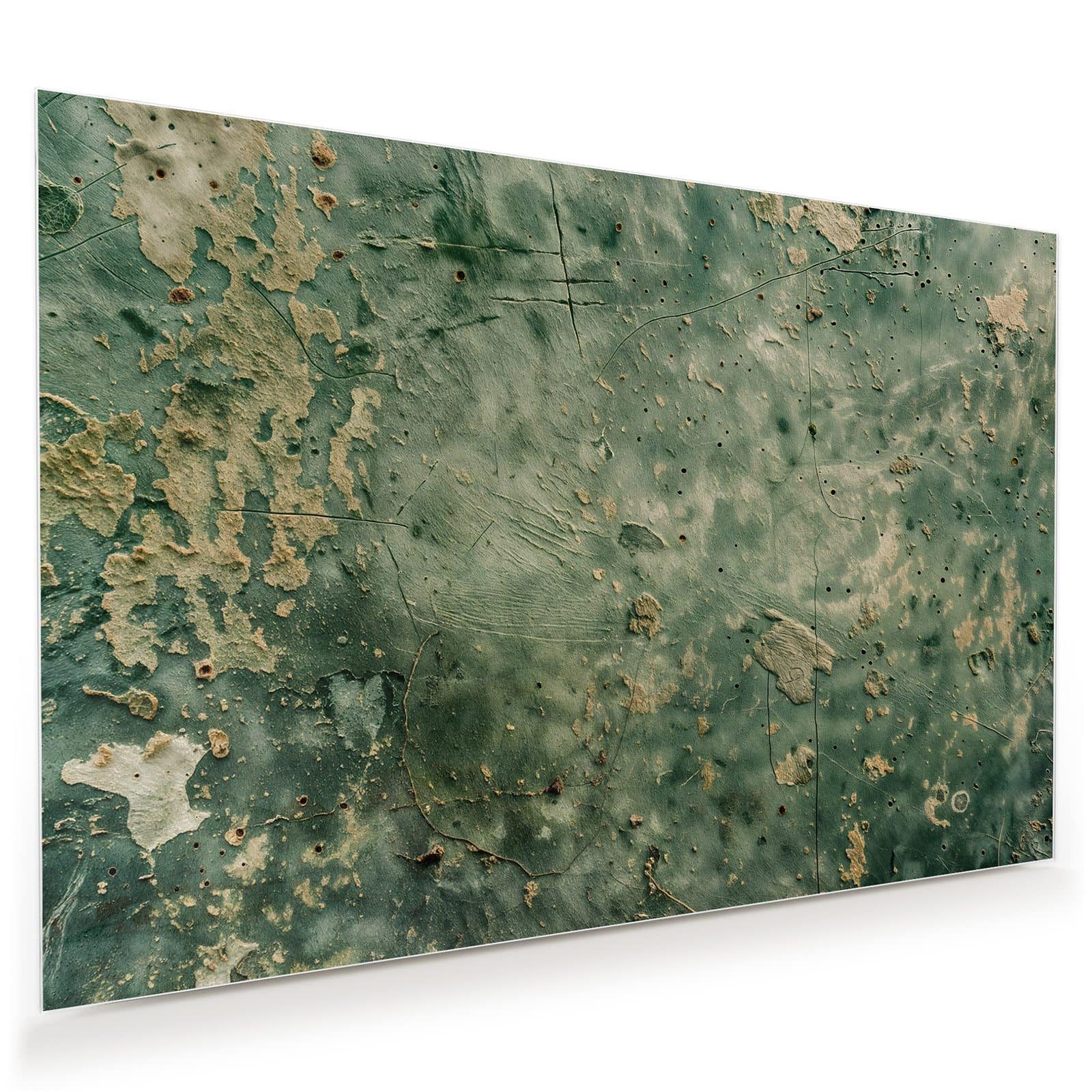 Primedeco Glasbild Wandbild Abblätternde Wandfarbe mit Aufhängung, Texturen günstig online kaufen