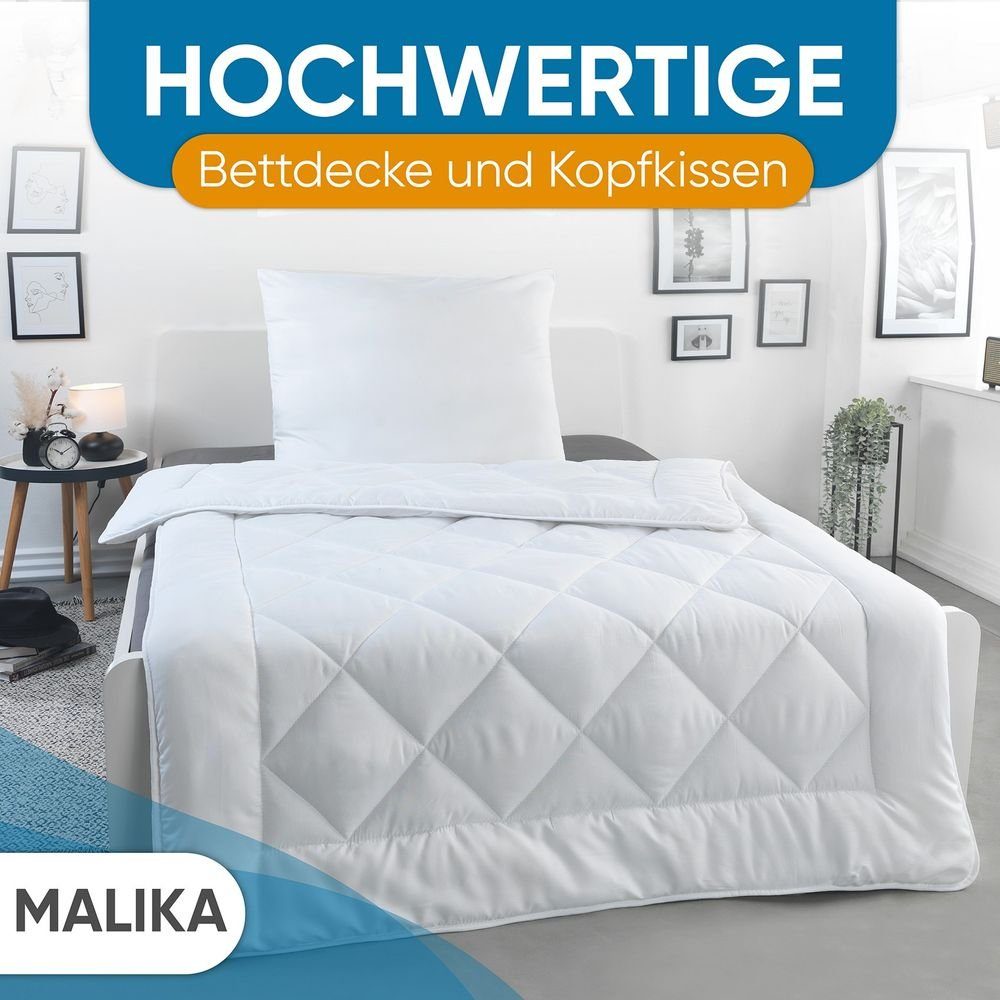 Malika Bettdecke + Kopfkissen 135x200 Bettdecken Set, Füllung: Polyester, G günstig online kaufen