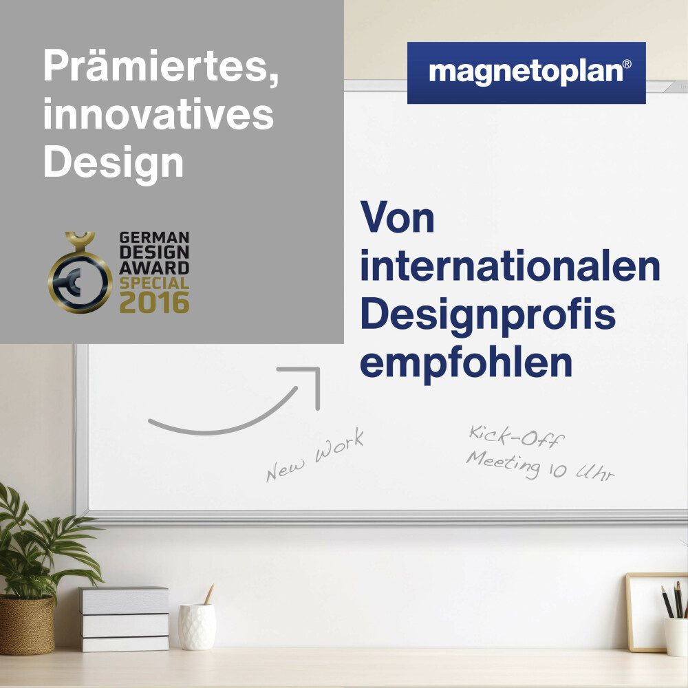 magnetoplan® Anzeigetafel Weißwand/Schreibtafel CC emailliert - magnetisch - 120x90 Weiß (1-St)