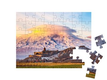 puzzleYOU Puzzle Khor Virap-Kloster und Berg Ararat, Armenien, 48 Puzzleteile, puzzleYOU-Kollektionen Armenien