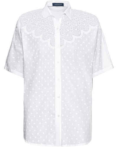 Reitmayer Kurzarmbluse Kurzarm-Bluse mit Spitze