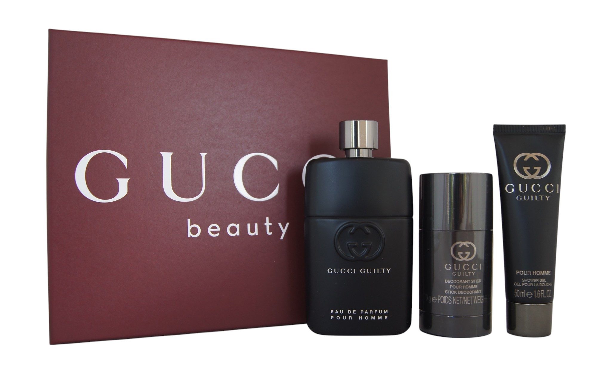 GUCCI Duft-Set Gucci Guilty Pour Homme EDP 90ml + Deodorant Stick 75ml & SG50ml, 1-tlg.