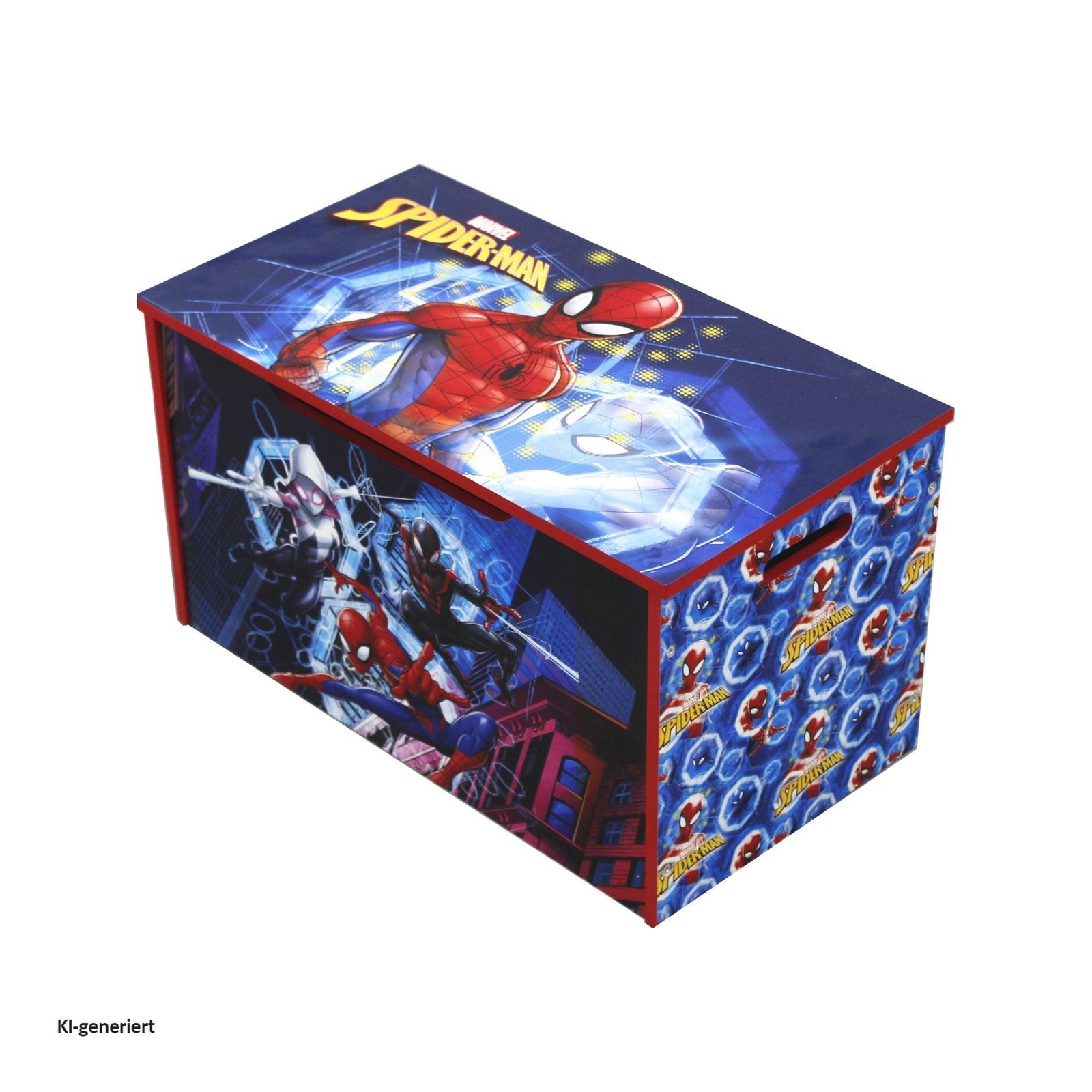 HTI-Living Spielzeugtruhe Spider Man Spielzeugkiste blau mit Deckel für Kinderzimmer (Stück, 1 St., 1 Kindertruhe), Spielzeugkiste Kindertruhe