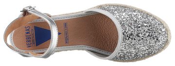 VERBENAS MALENA GLITTER Sandalette, Sommerschuh, Sandale, Keilabsatz, mit Glitter an der Schuhspitze