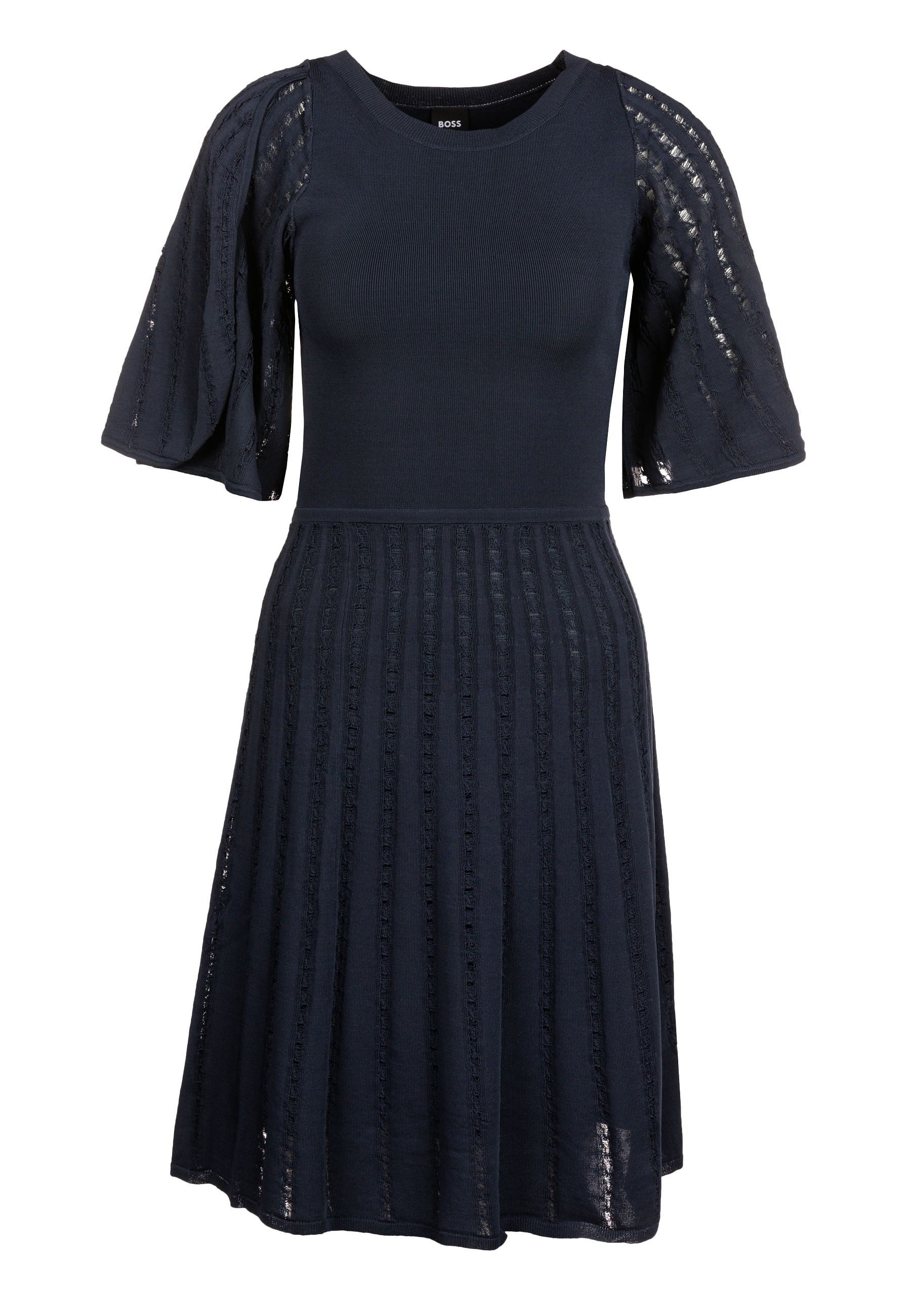 BOSS Jerseykleid Famure mit Spitzenmuster (1-tlg) – Bild 3 von 4