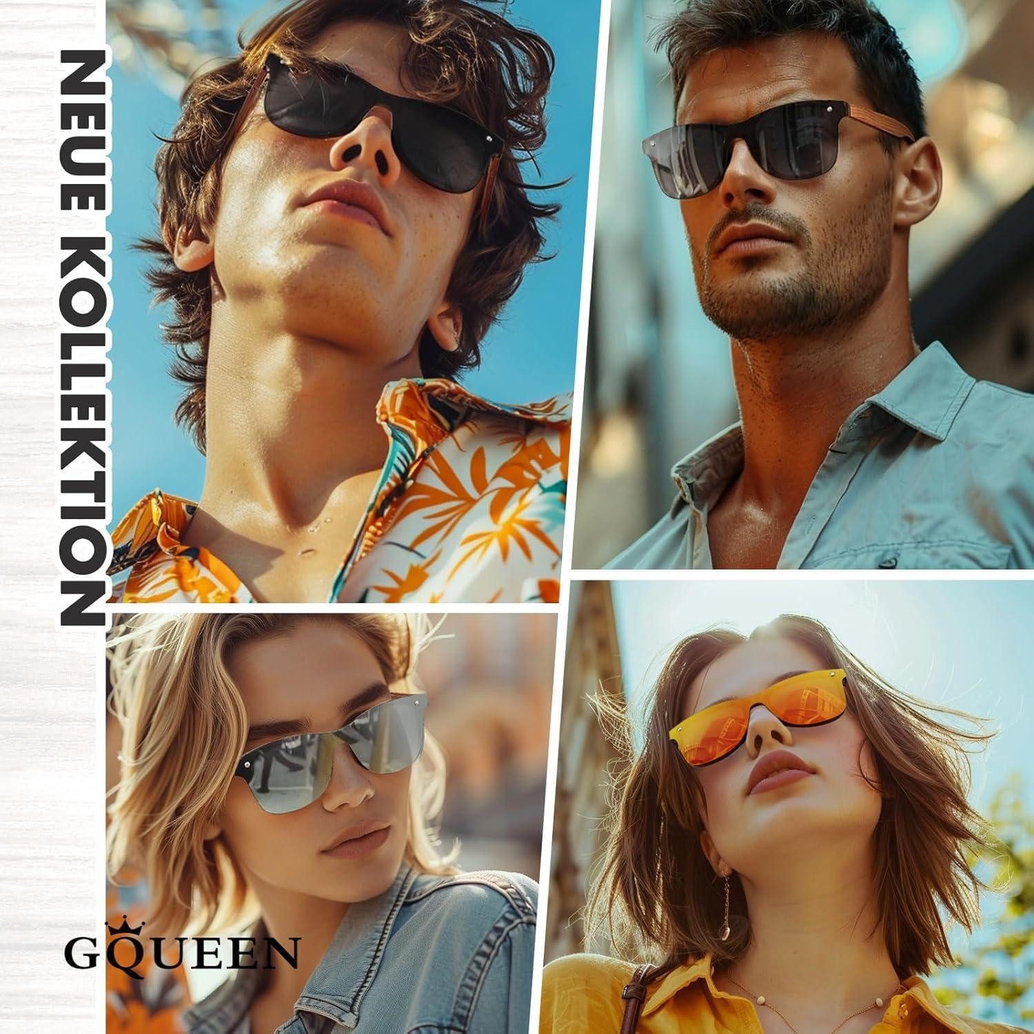 LuxusKollektion Retrosonnenbrille Sonnenbrille Holz Herren Damen polarisierte 1 Glänzend Schwarz Rot
