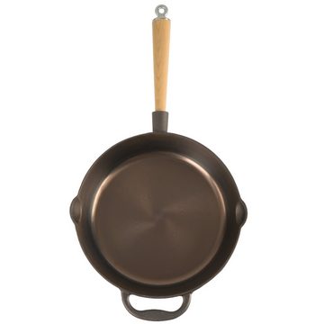 Mahlzeit Grillpfanne Polierte Gusseisenpfanne Ø 27 cm, Bratpfanne mit zwei Ausgießern, Gusseisen (1-tlg)