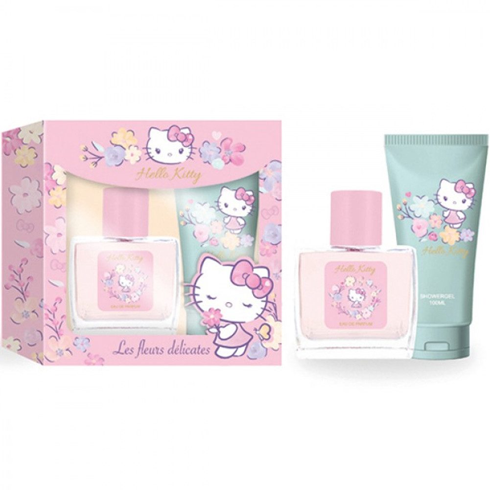 Hello Kitty Eau de Parfum Hello Kitty Delicate Flower Set Eau de Parfum 50 ml/Duschgel 100 ml, 2-tlg., Parfum Set