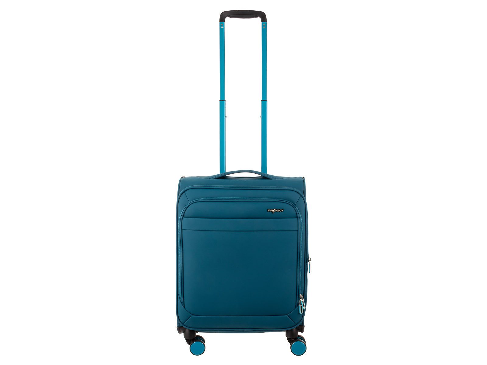 Franky Weichgepäck-Trolley Koffer Gr. S Reisegepäck T27-B Spinner 55er mit Dehnfalte, 4 Doppellenkrollen Rollen, Dehnfalte TSA Schloss