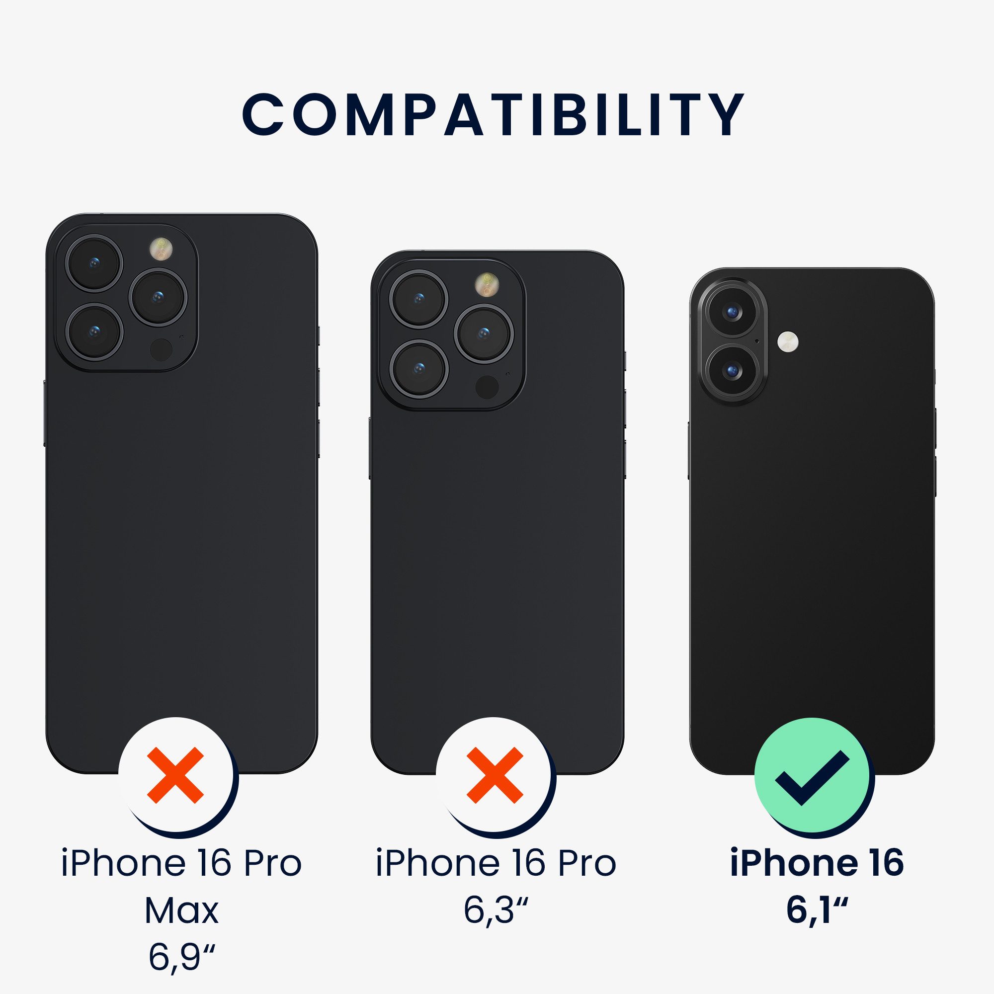 kwmobile Handyhülle Handyhülle für Apple iPhone 16 Hülle, gummierte Handy Silikon Case - Schutzhülle Cover