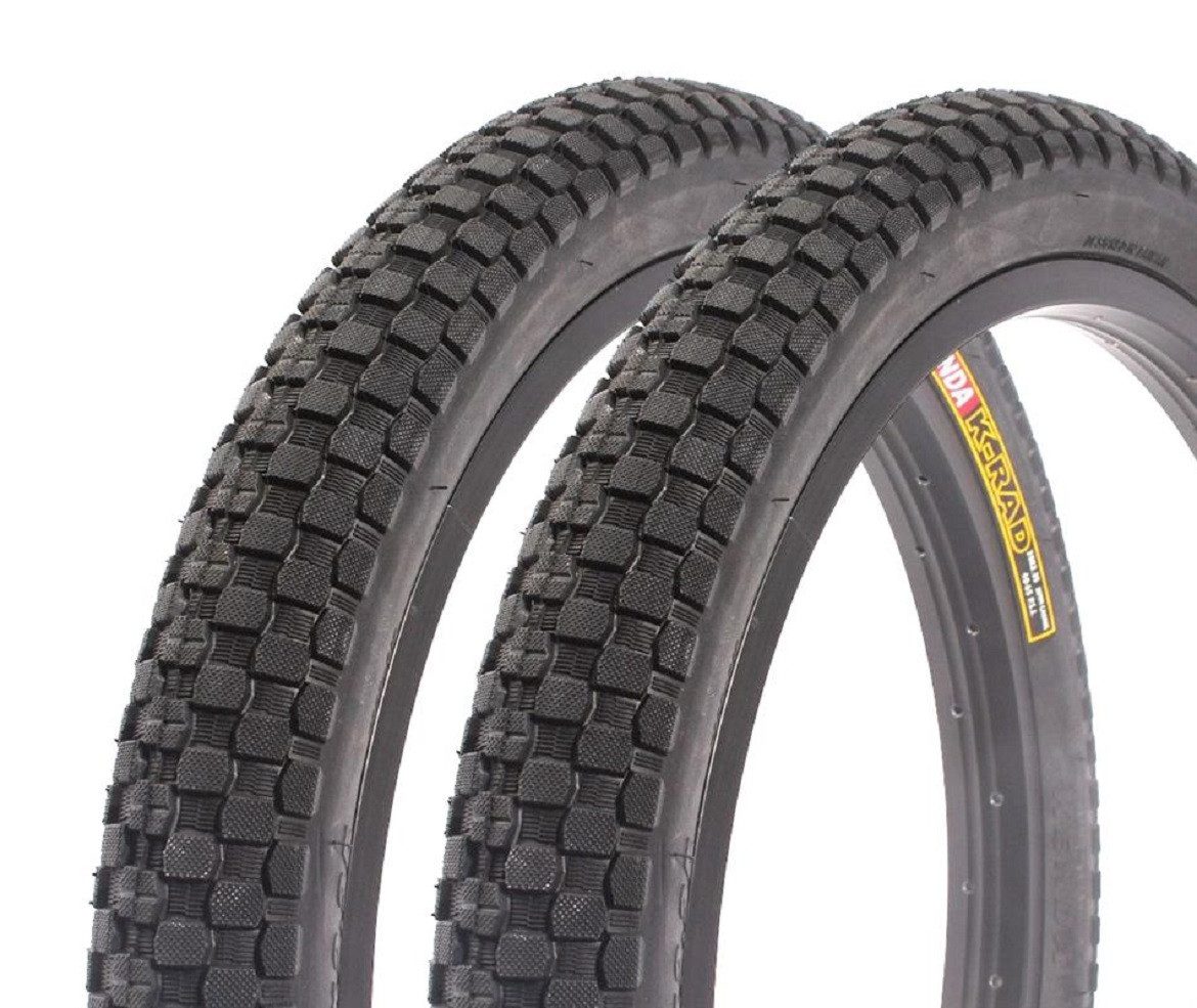 KHEbikes Fahrradreifen BMX Reifen Set Kenda K-RAD 20 Zoll x 2,35 Schwarz Park Street
