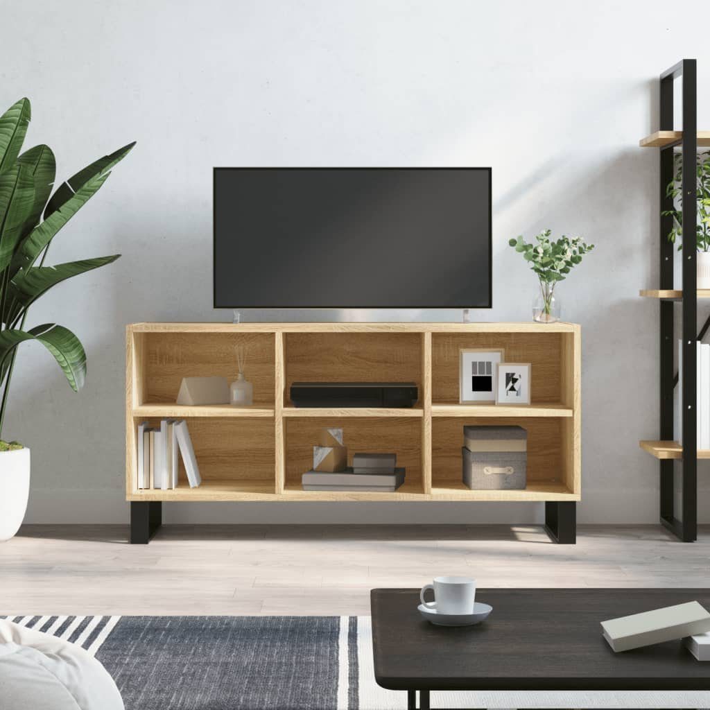 furnicato TV-Schrank Sonoma-Eiche 103,5x30x50 cm Holzwerkstoff