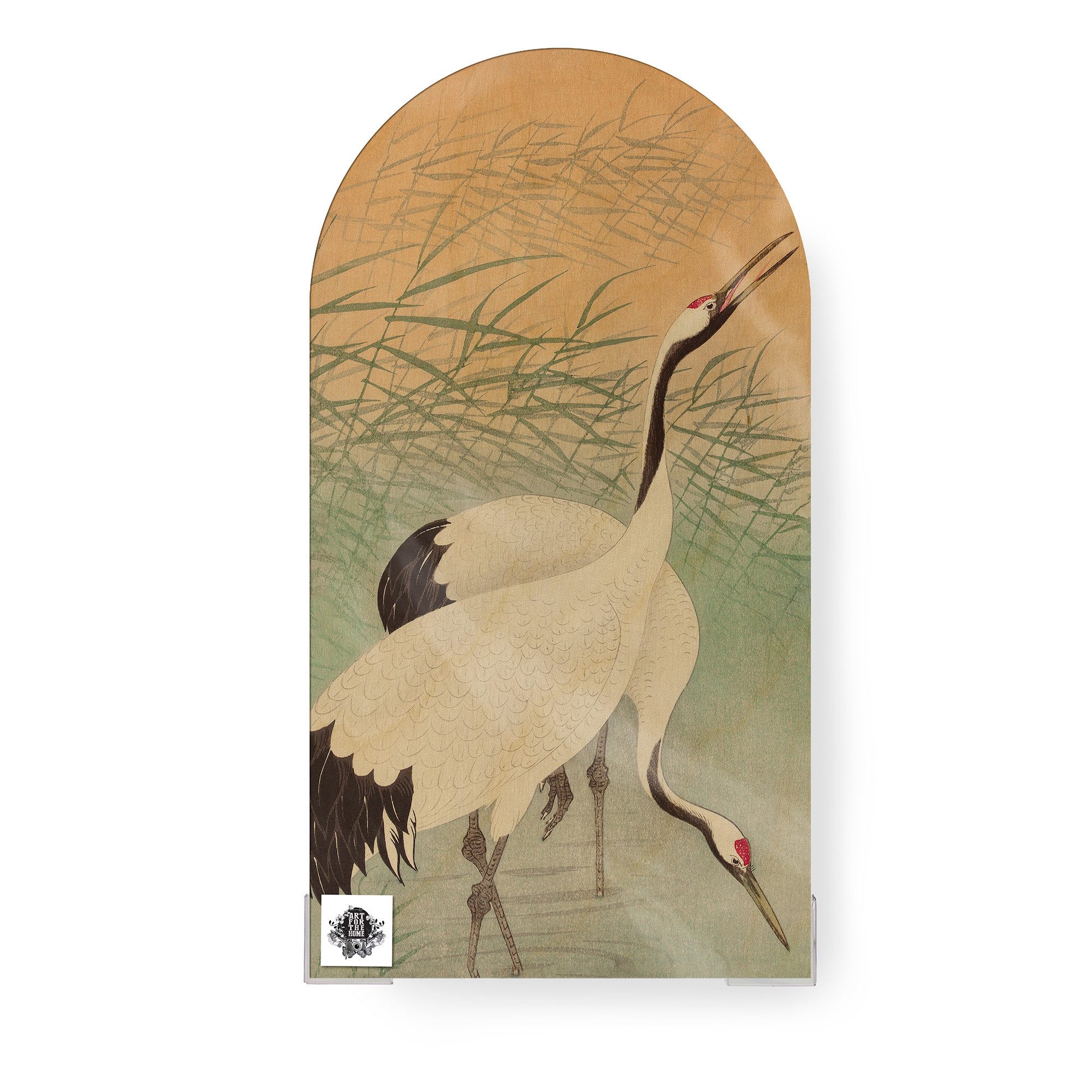Art for the home Leinwandbild Kranich, Tiere (1 St), Bild in organischer Bogenform – Bild 3 von 5