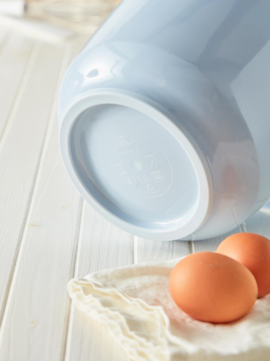 Birkmann Rührschüssel COLOUR KITCHEN, Hellblau, B 26 cm, 4 Liter, Kunststoff, (1-tlg), PET-Kunststoff, mit Anti-Rutsch-Ring am Boden