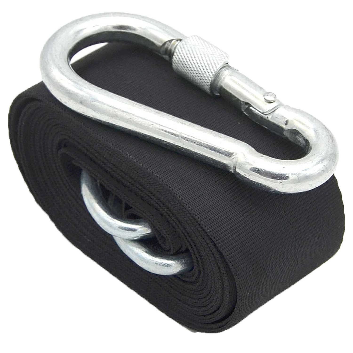 AMANKA Hängematte Befestigung - 3 m Baumgurt mit Karabiner für Hängematten & Hängesessel, Befestigungsset bis 150 kg - Baumstamm Gurt - Seilaufhängung Polyester