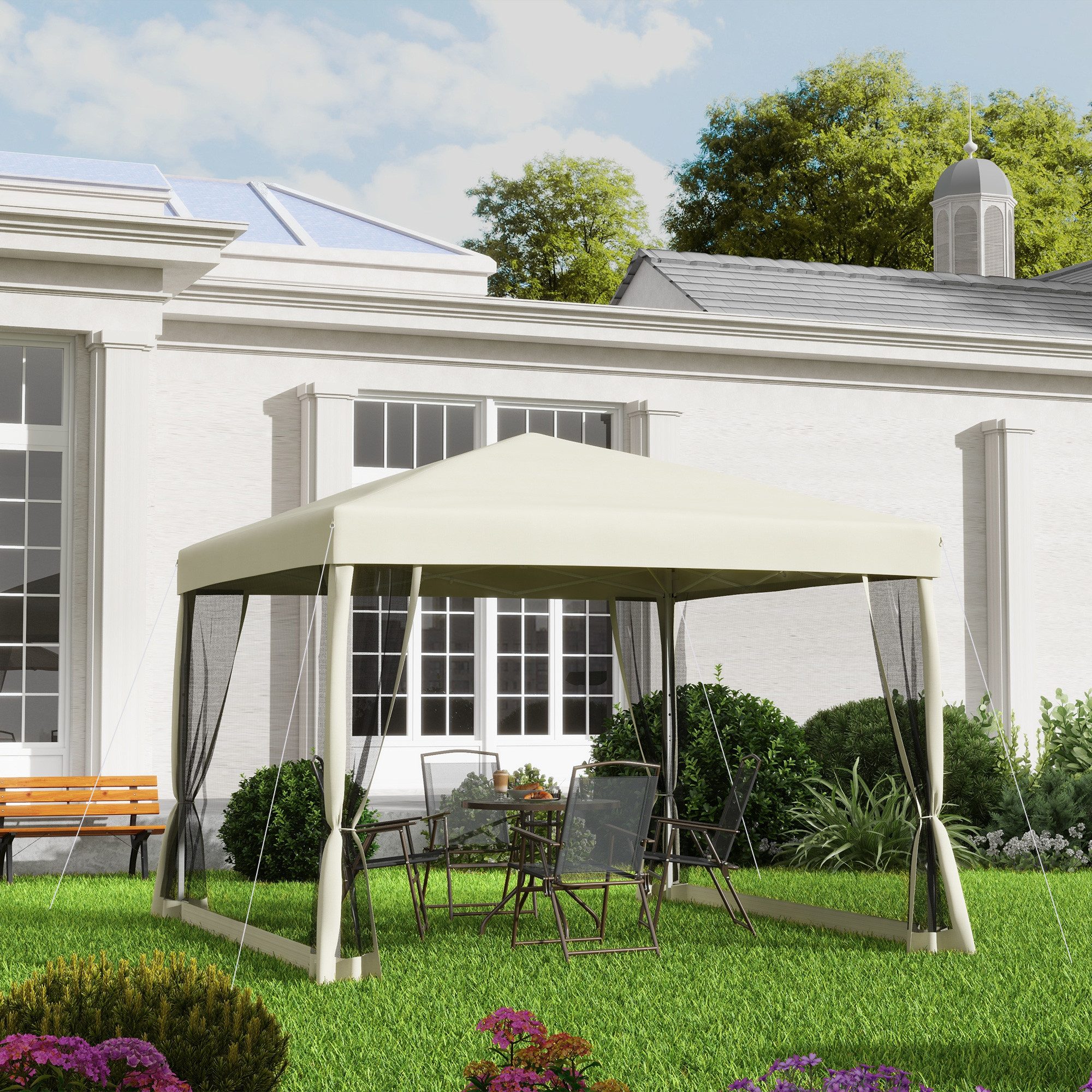 Outsunny Faltpavillon Faltzelt mit Seitenwänden inkl. günstig online kaufen
