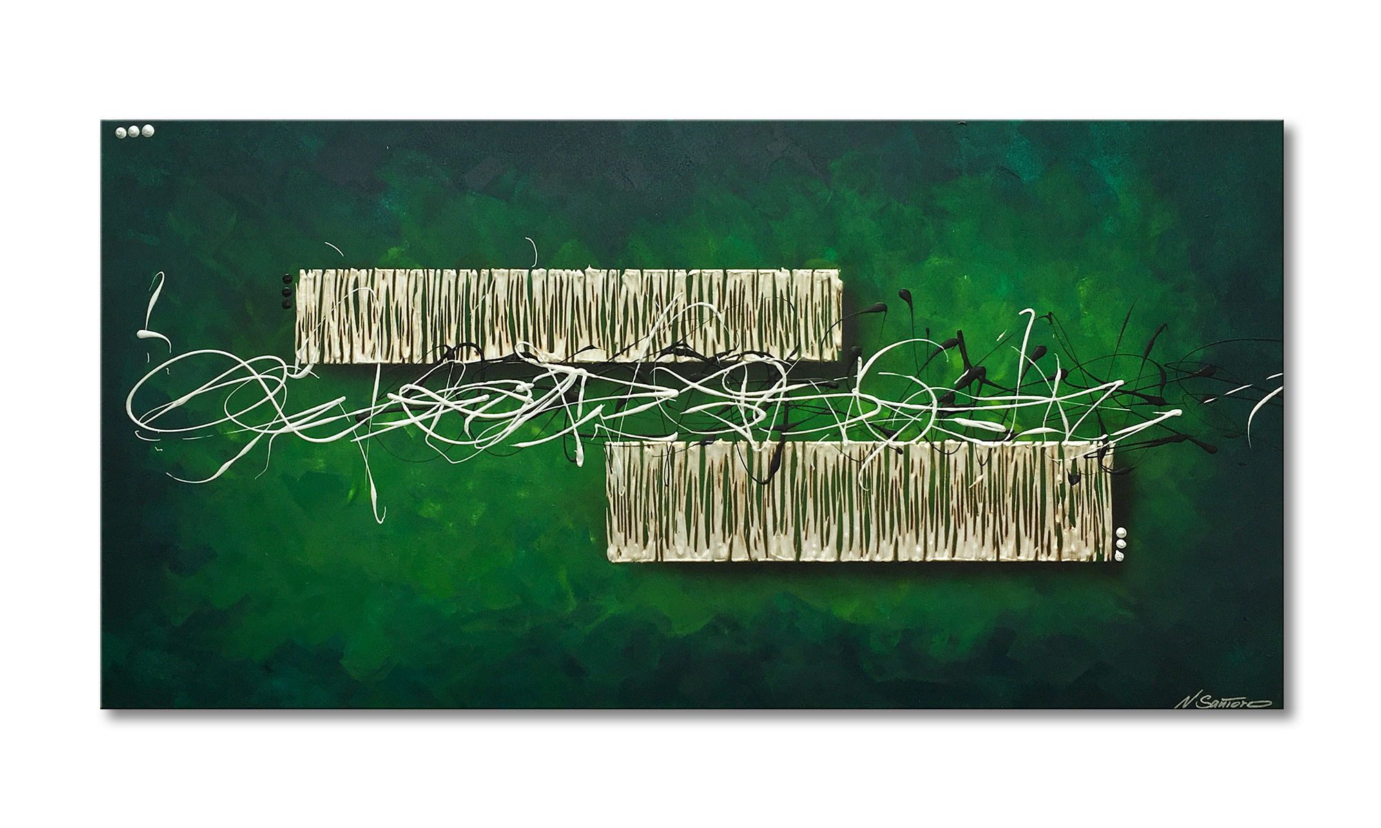 WandbilderXXL Gemälde Duality 140 x 70 cm, Abstraktes Gemälde, handgemaltes Unikat