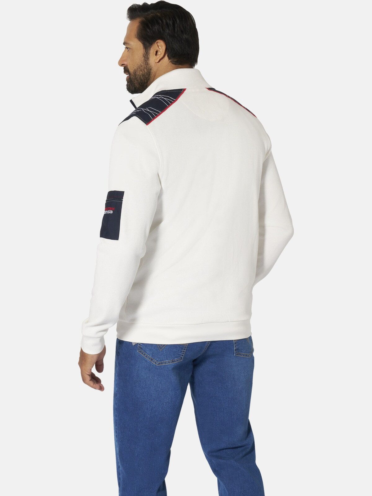 Jan Vanderstorm Sweatjacke ATLI mit trendigen Kontrasten günstig online kaufen