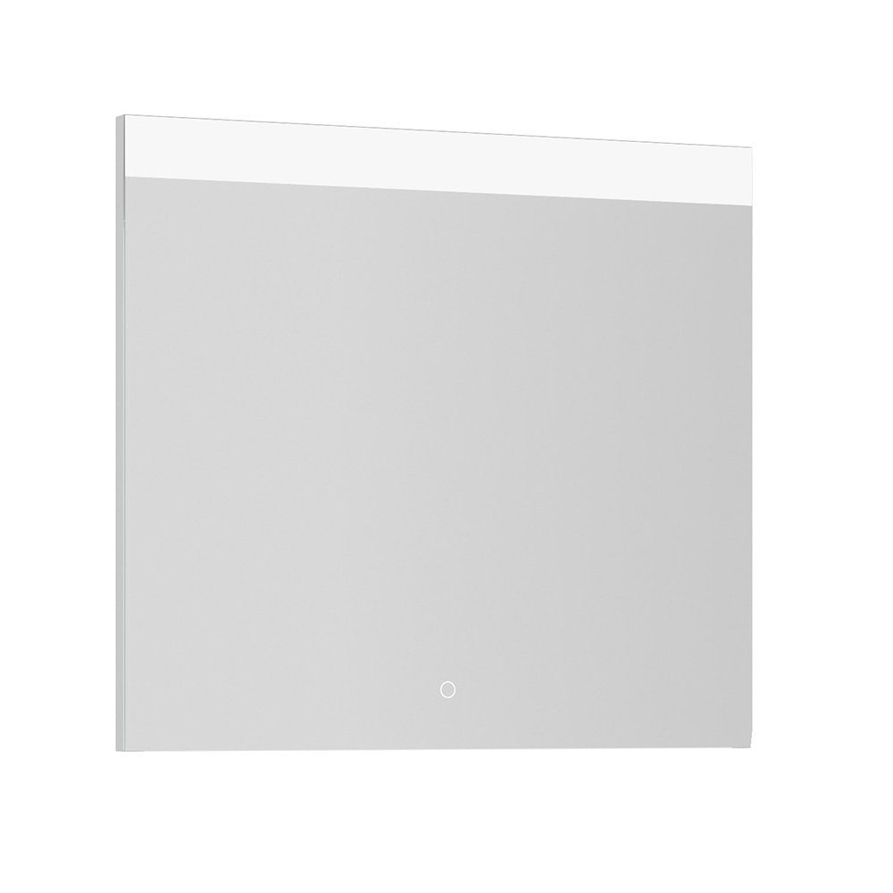 Lomadox Badspiegel PALERMO-136-GREY, Badezimmer Spiegel mit LED Beleuchtung, B/H/T ca. 80/72/2,5 cm