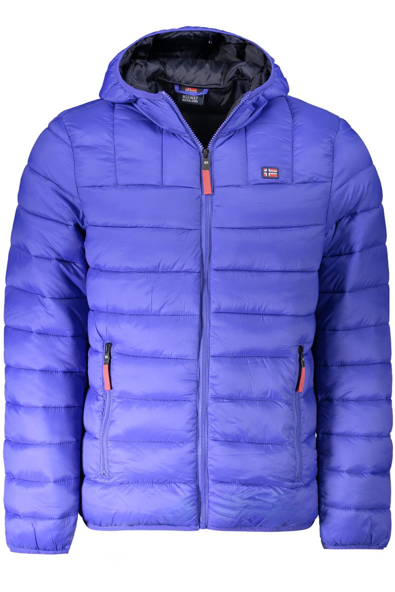 NORWAY 1963 Outdoorjacke Blaue Herrenjacke mit Kapuze und Kontrastdetails aus Norwegen