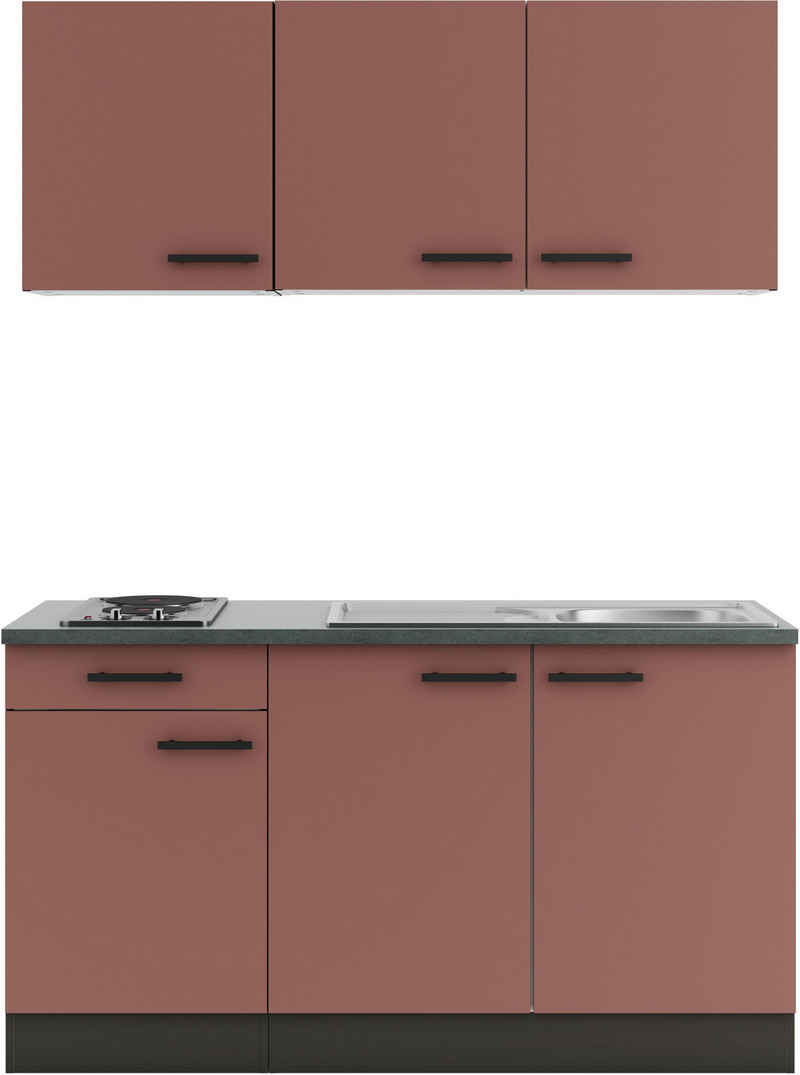 OPTIFIT Küchenzeile Palma, Breite 150 cm, wahlweise mit Unterbaukühlschrank oder Kochfeld