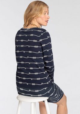 DELMAO Sweatshirt mit maritimen Druck