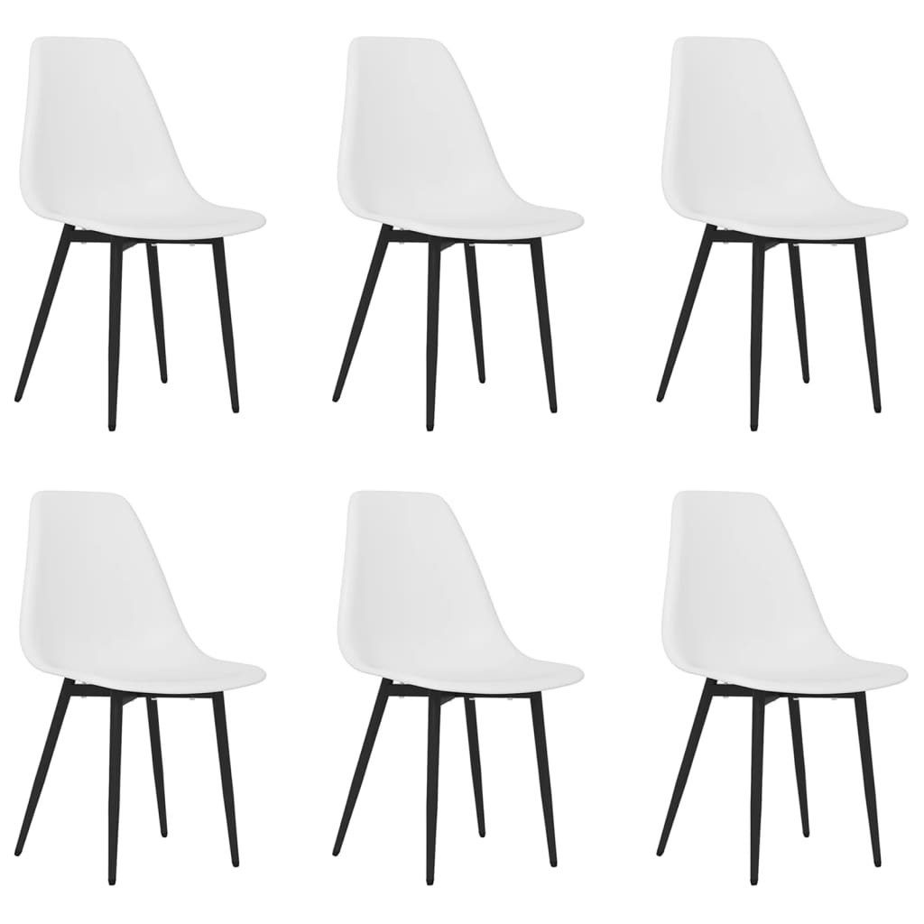 vidaXL Esszimmerstuhl Esszimmerstühle 6 Stk. Weiß günstig online kaufen