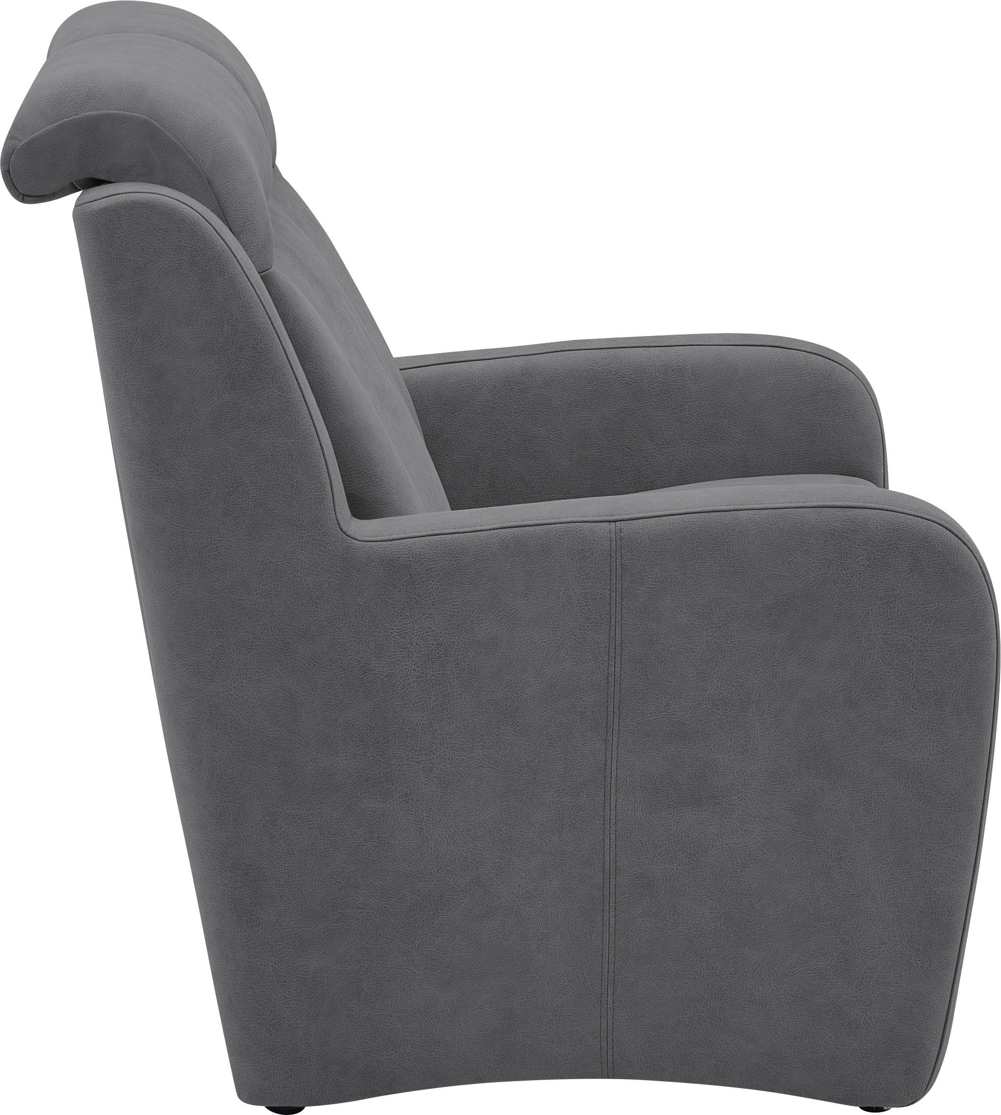 VILLA BECK 2-Sitzer cm Kopfteilverstellung, in inklusive 1 Teile, 49 Varese, Sitzhöhe