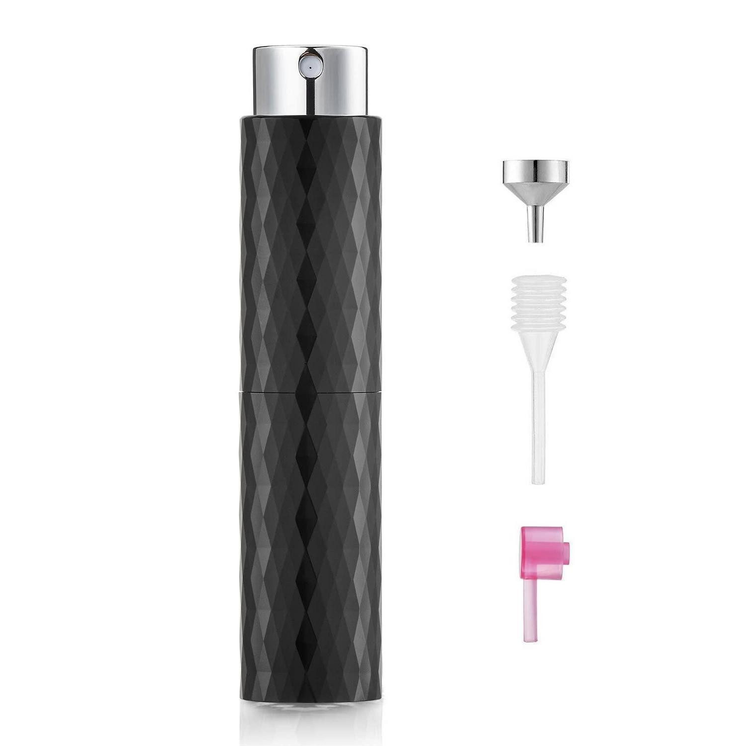 LuxusKollektion Parfümzerstäuber Parfümzerstäuber 8ml Aluminium Nachfüllbar Schwarz