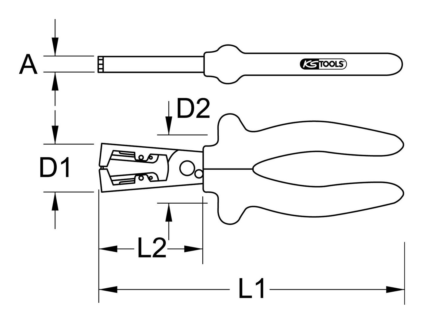 Thumbnail - KS Tools Abisolierzange, ESD, 140 mm