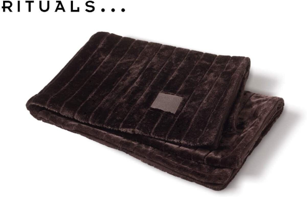 Rituals Tagesdecke 130x170 cm braun Kunstfell Decke, Wohndecke, luxeriöse Decke