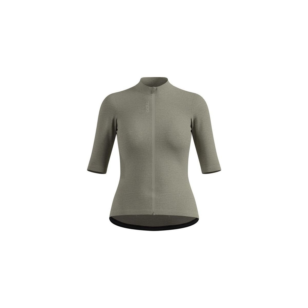 Odlo Radtrikot The Zeroweight Merino Full-zip Cycling Jersey Merinowolle-Trikot für Damen mit reflektierenden Details, natürlicher
