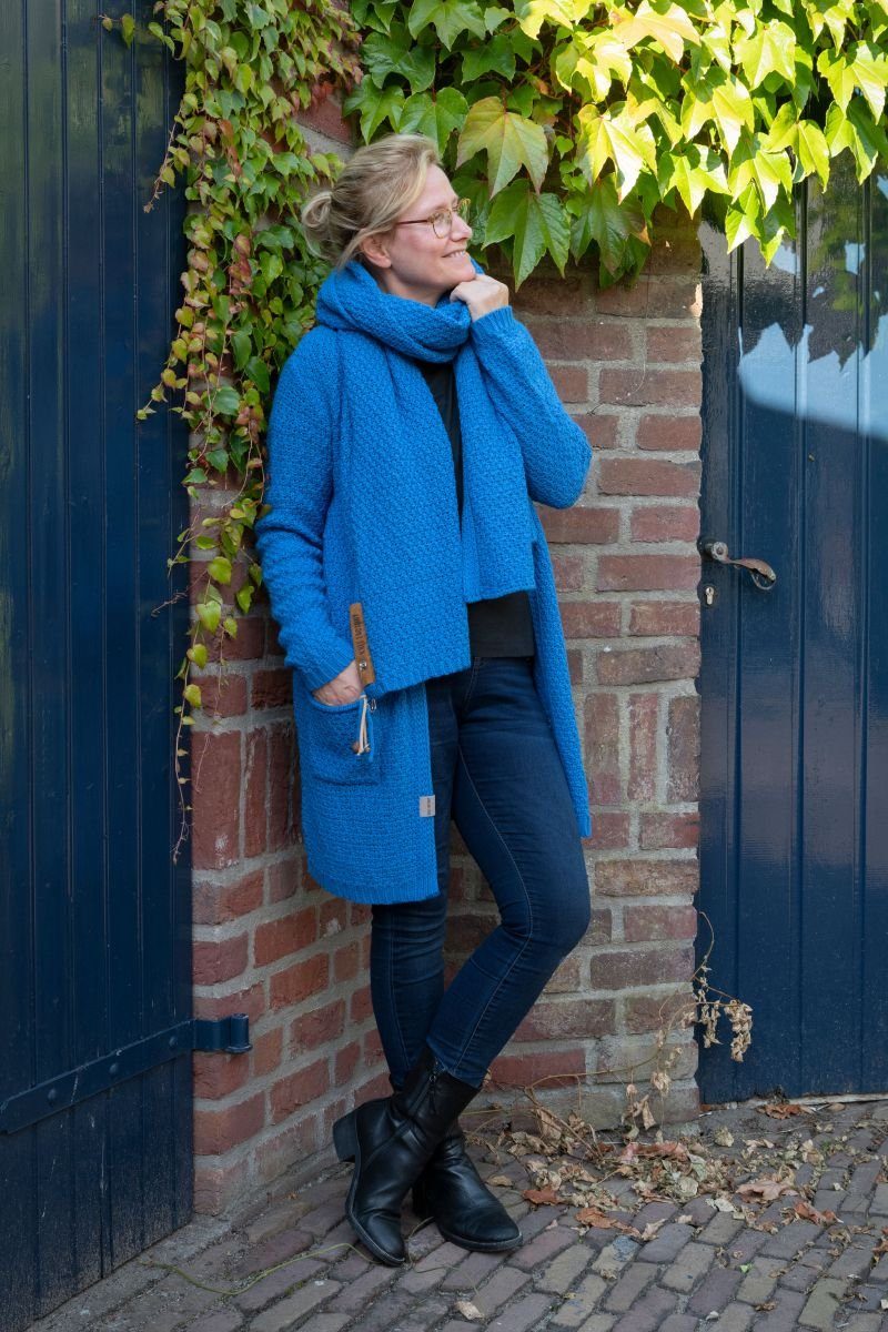 Knit Factory Strickjacke Luna Кардиганы 40/42 Glatt Braun (1-tlg) modern Strickware Strickartikel Strickmode