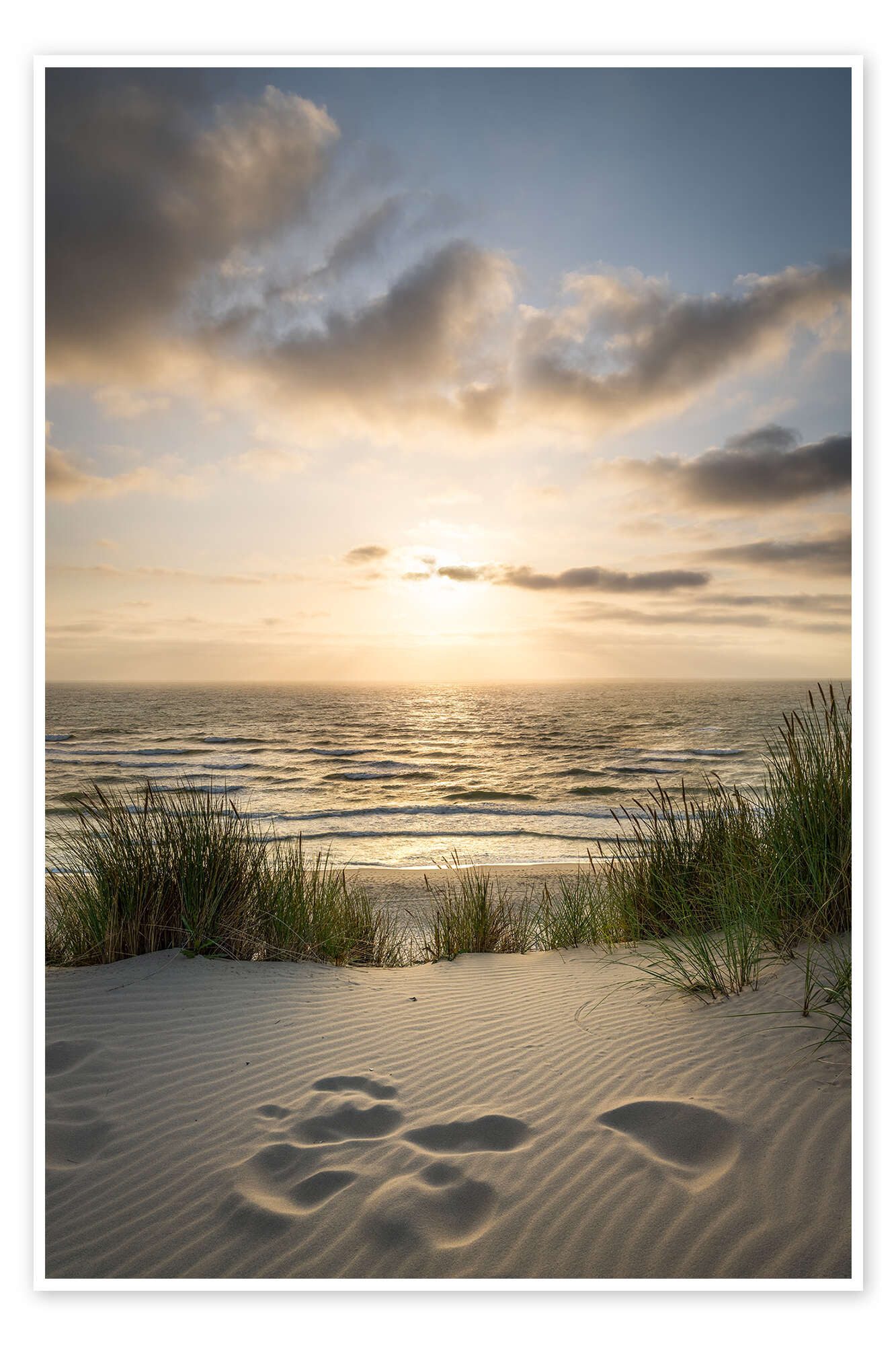 Posterlounge Wandbild Sonnenuntergang am Strand III, Jan Christopher Becke, erhältlich als Poster, Leinwandbild, Wandsticker oder Acrylglasbild