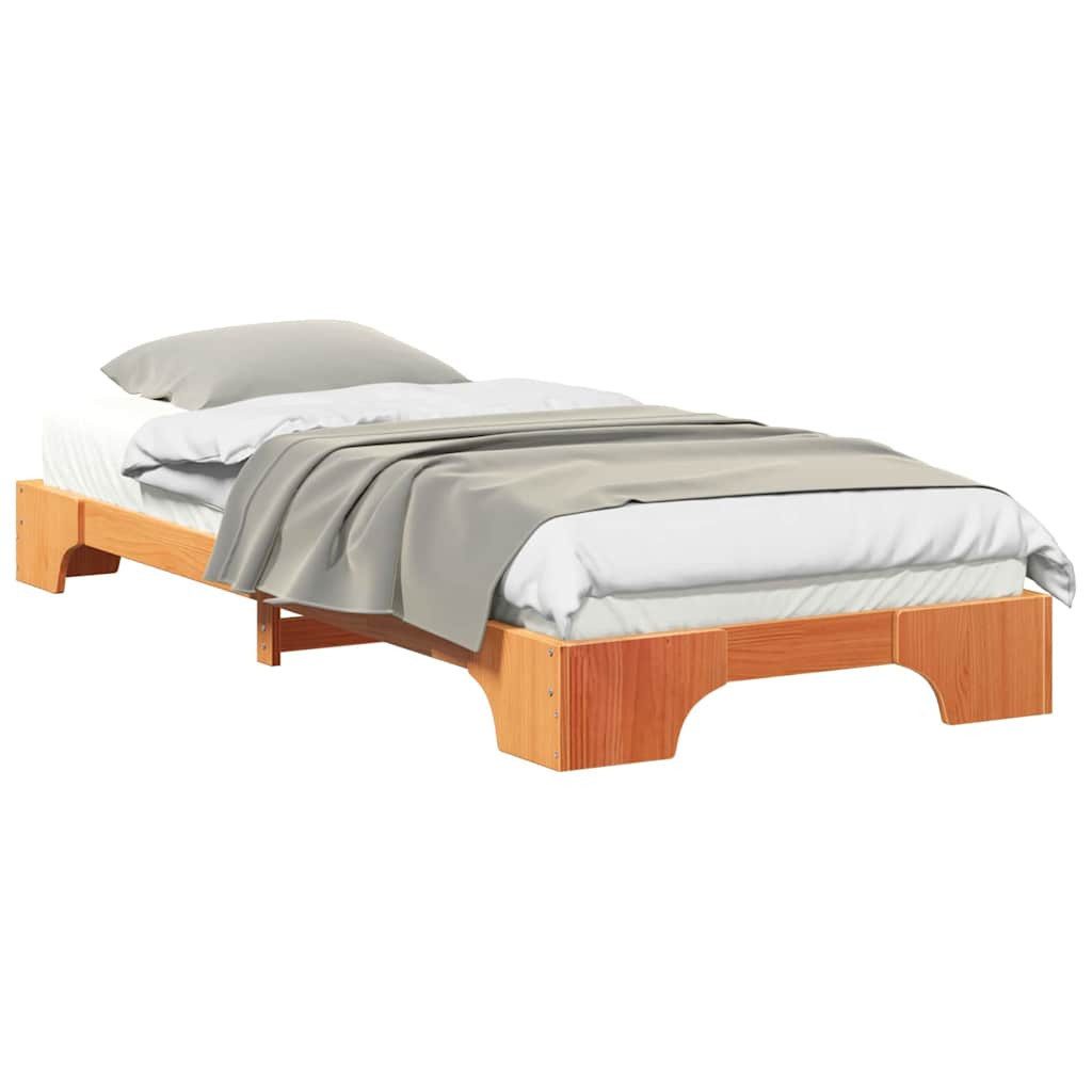vidaXL Bett Bodenbettgestell Braun 80 x günstig online kaufen
